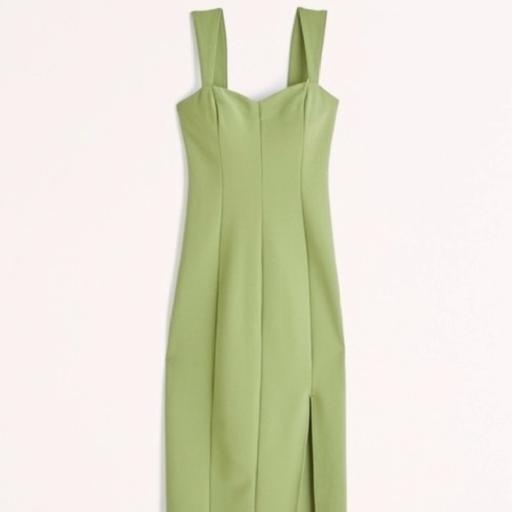 Abercrombie and Fitch wide strap Elegant Green Dress - Wedding guest shop